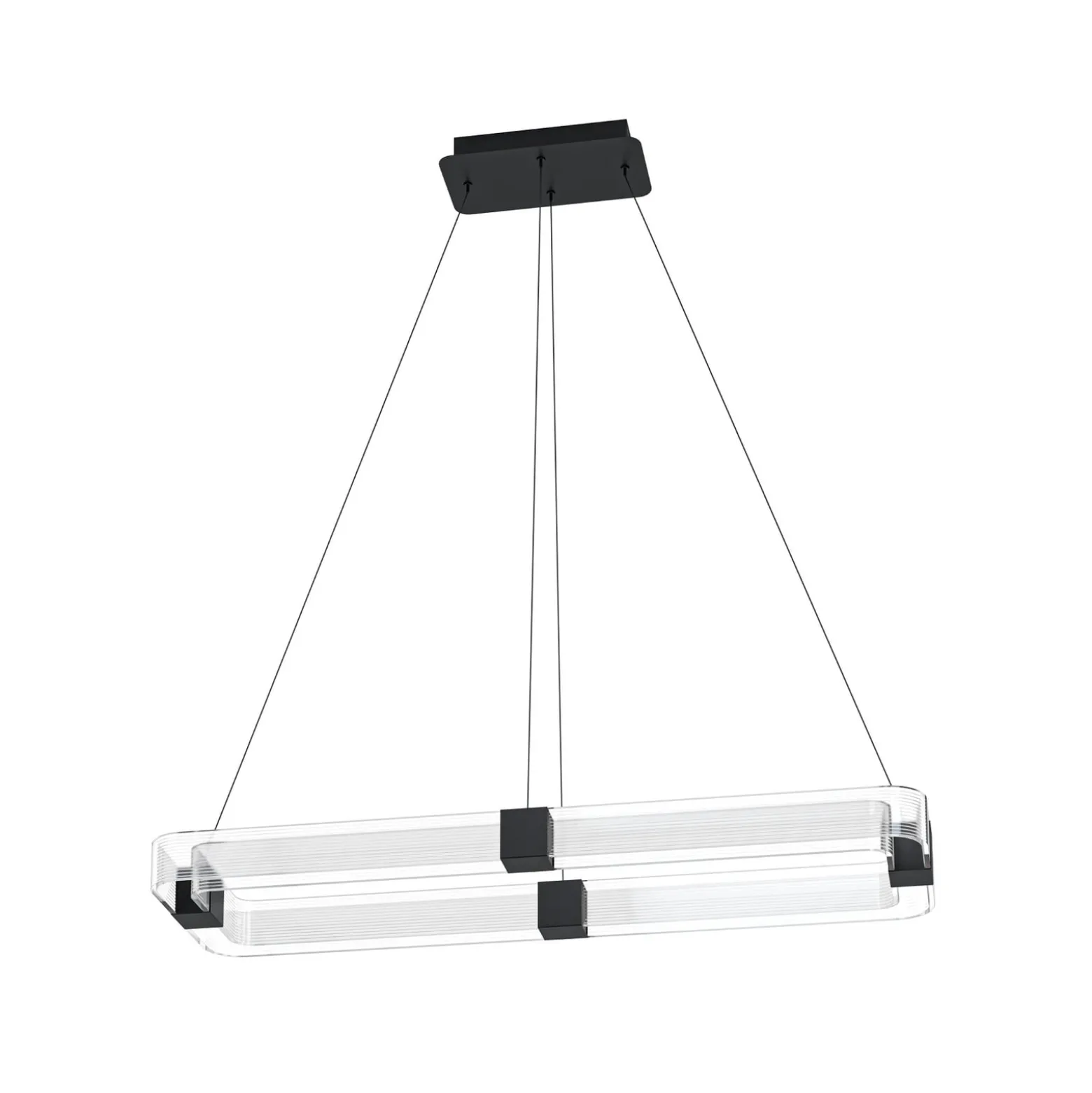 Stars of Light LED-Hängelampe Mogetonello, schwarz, 100 cm