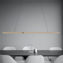Stars of Light LED-Hängelampe Montebuono, holz 180 cm dim