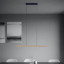 Stars of Light LED-Hängelampe Montebuono, holz 180 cm dim
