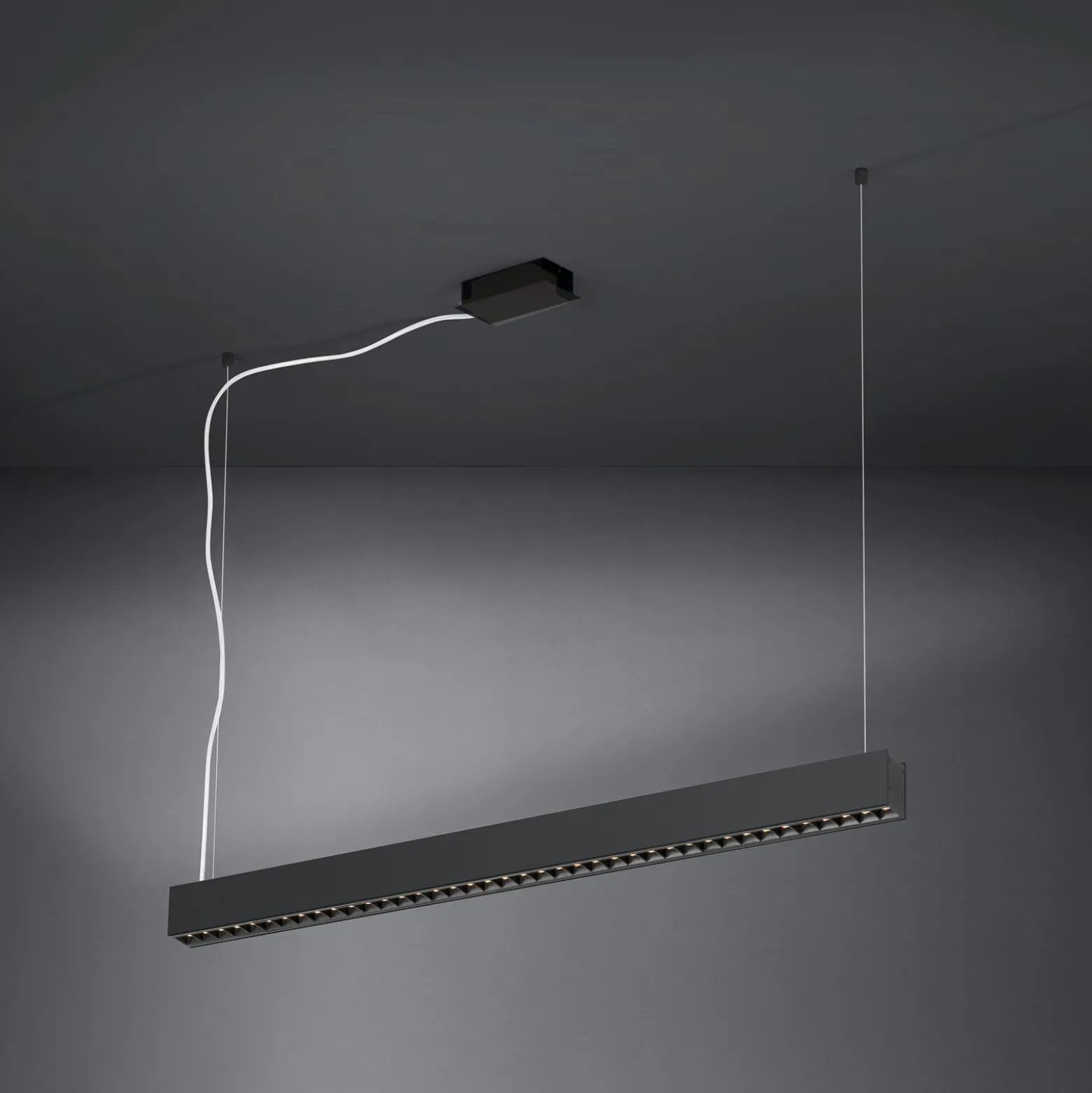 Stars of Light LED-Hängelampe Termini, schwarz 107 cm Metall