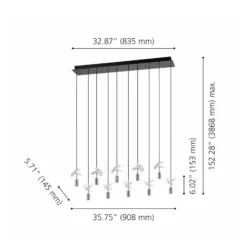 Stars of Light LED-Hängeleuchte Comareira nickel 91 cm CCT