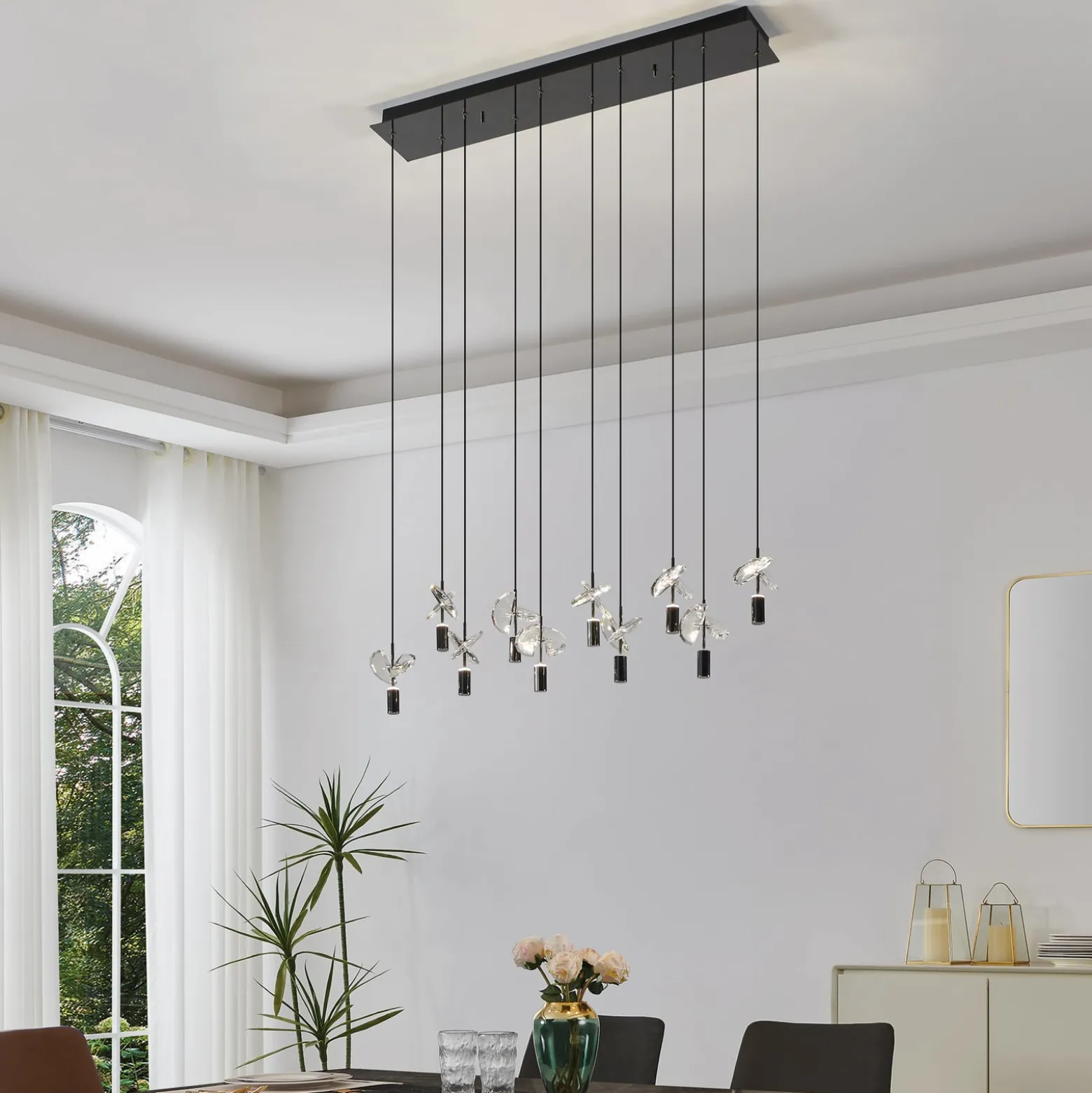 Stars of Light LED-Hängeleuchte Comareira nickel 91 cm CCT