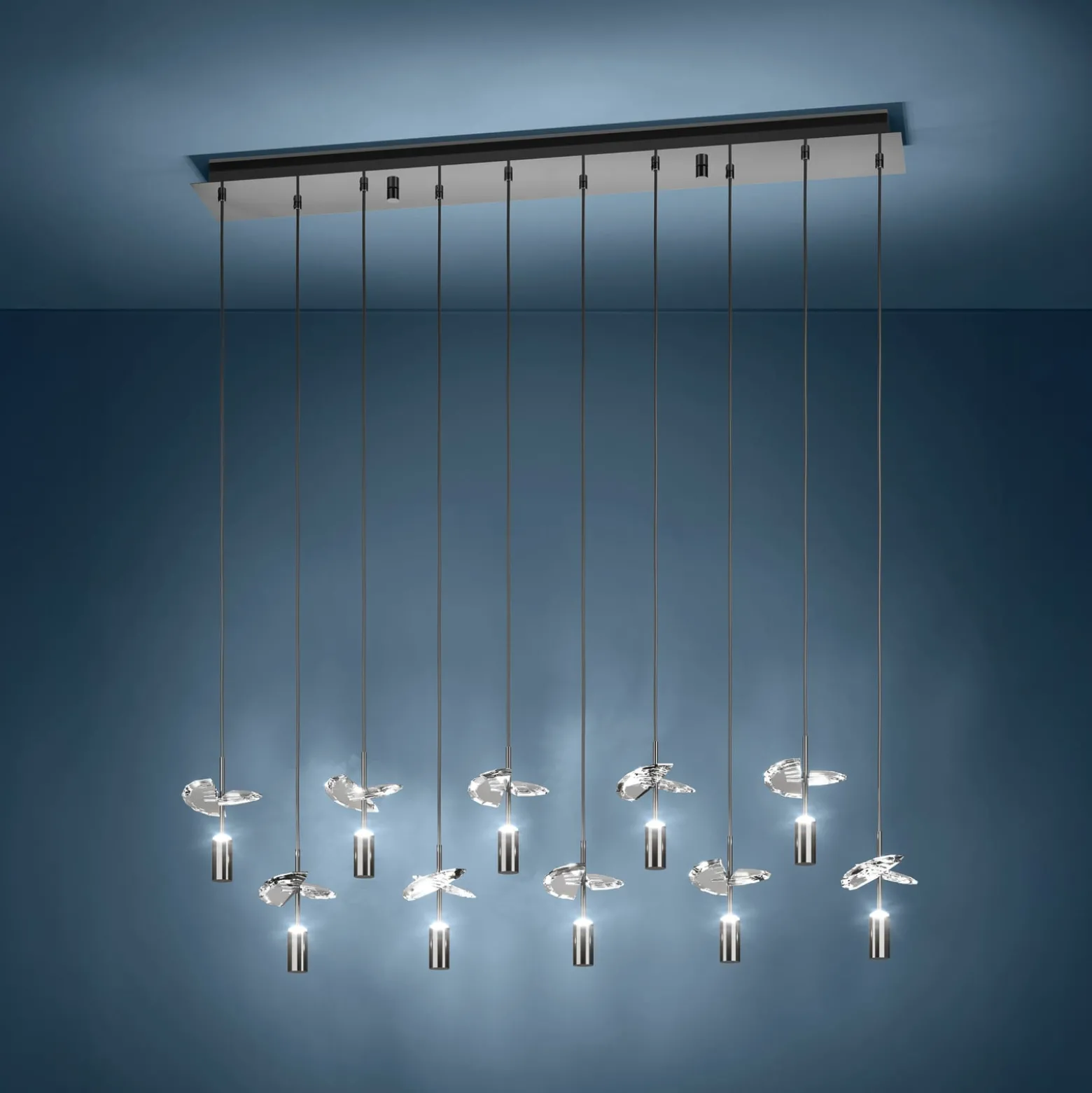 Stars of Light LED-Hängeleuchte Comareira nickel 91 cm CCT