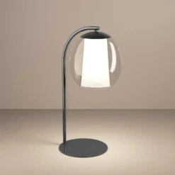 Stars of Light LED-Tischlampe Menorca nickel Höhe 50cm CCT