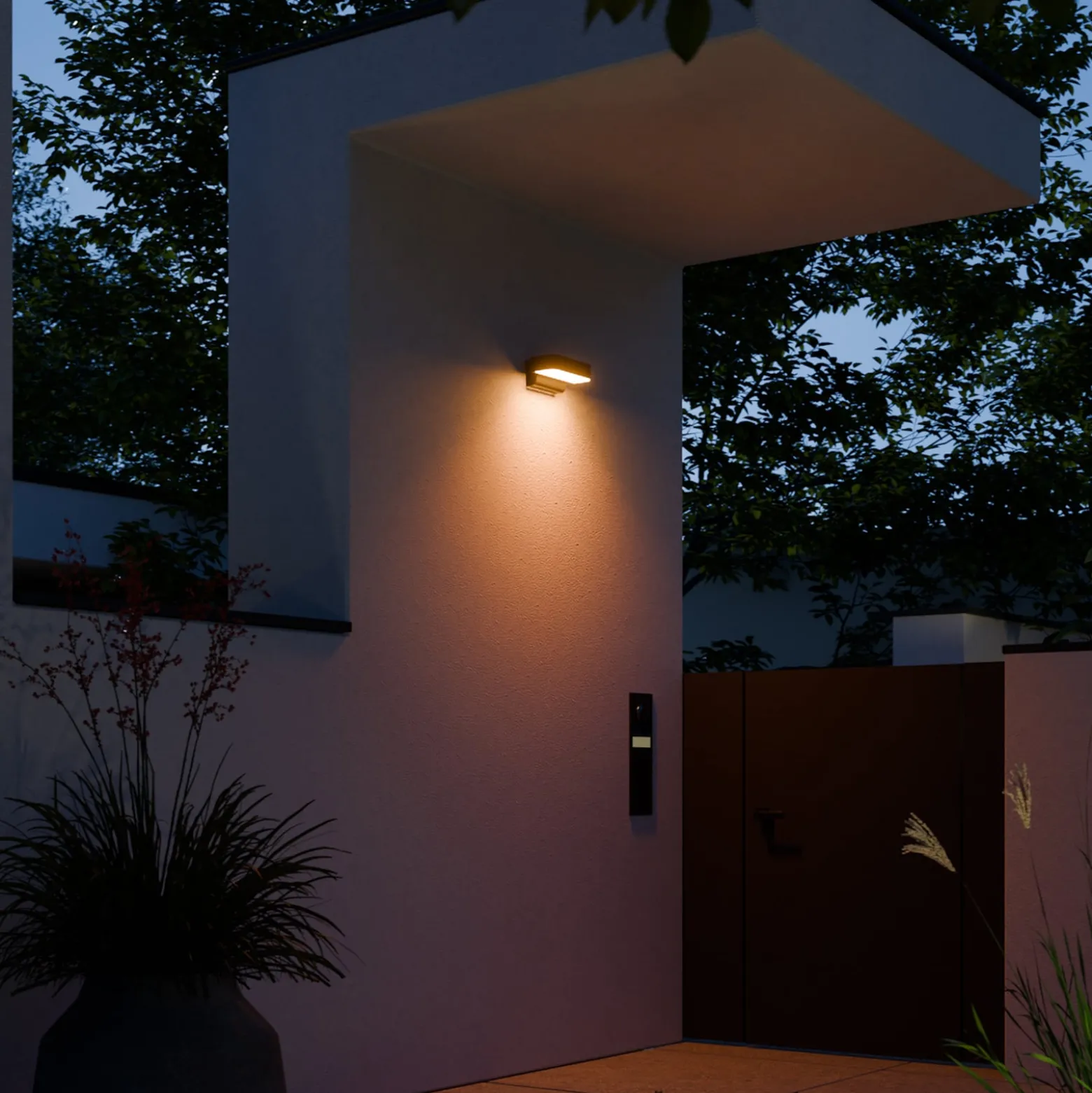 STEINEL LED-Sensor-Außenwandleuchte L 800 SC, anthrazit IP44