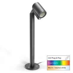STEINEL LED-Sockellampe Way SC Sensor anthrazit, IP65, RGBWW