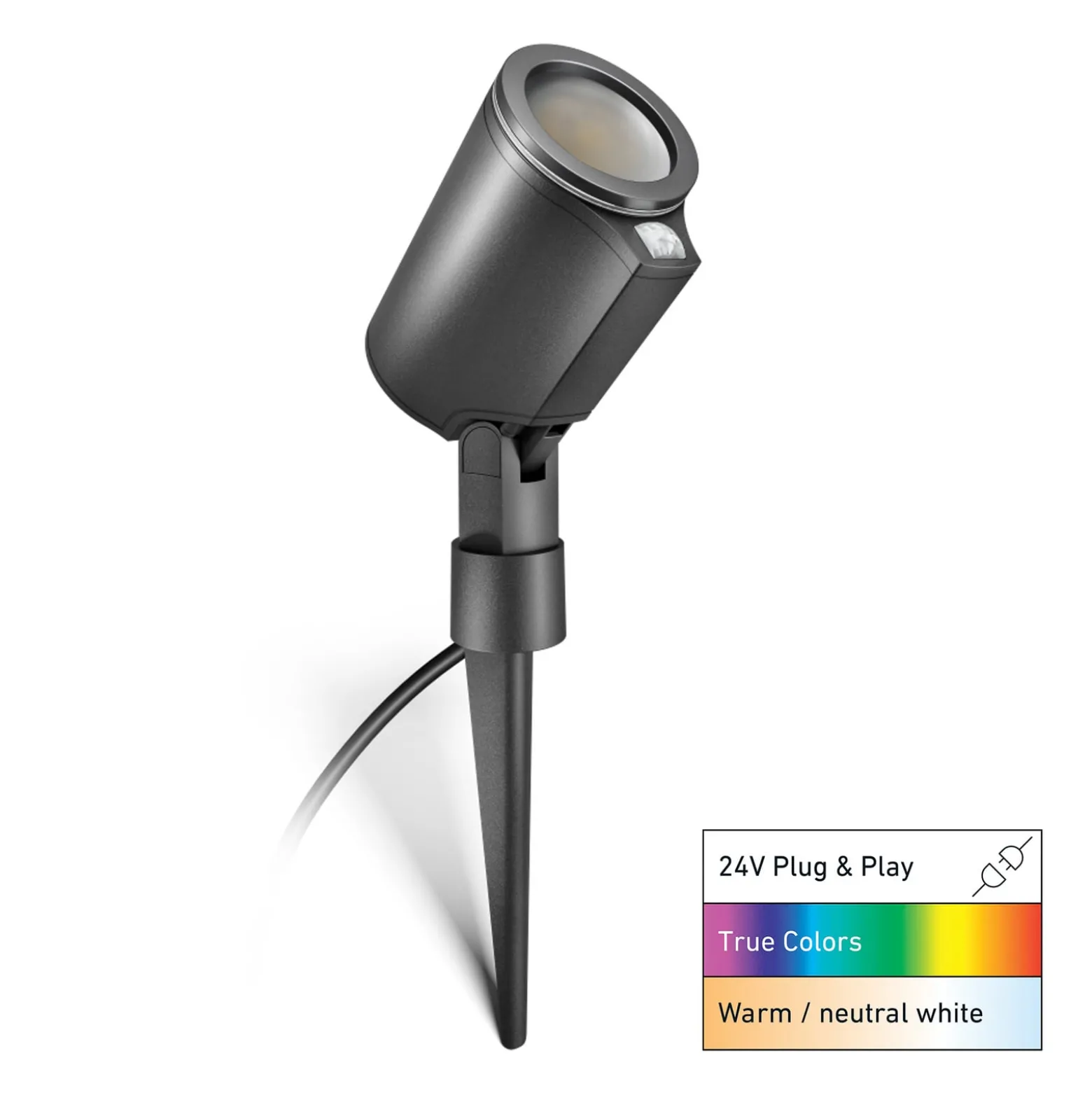 STEINEL LED-Spot Garden SC, Sensor, anthrazit, IP65, RGBWW