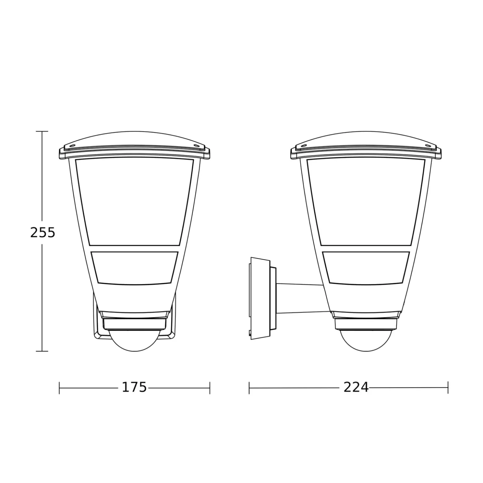 STEINEL L 10 S Außenwandlampe mit Sensor schwarz