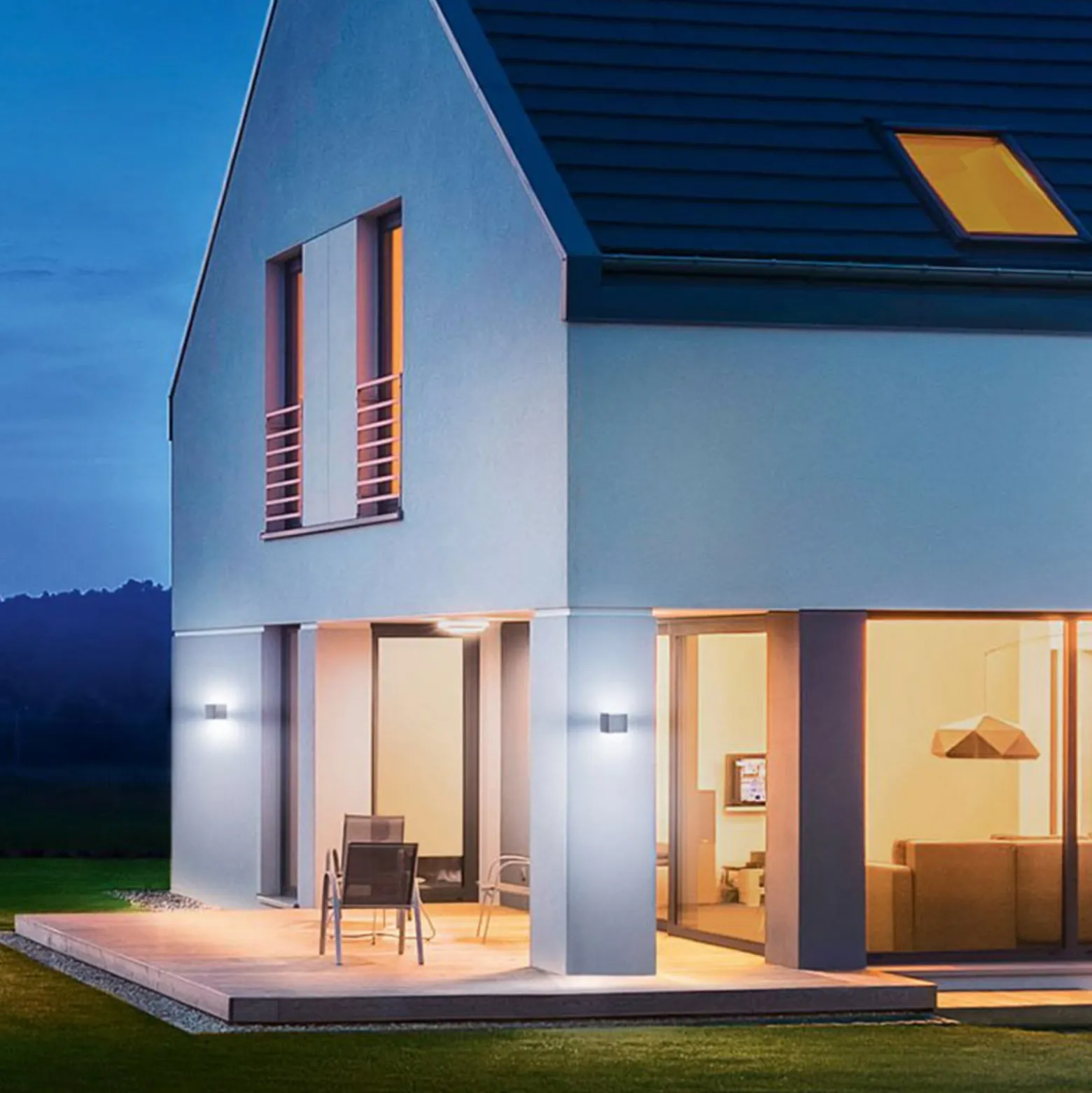 STEINEL L 835 SC Sensor-Außenwandlampe silber