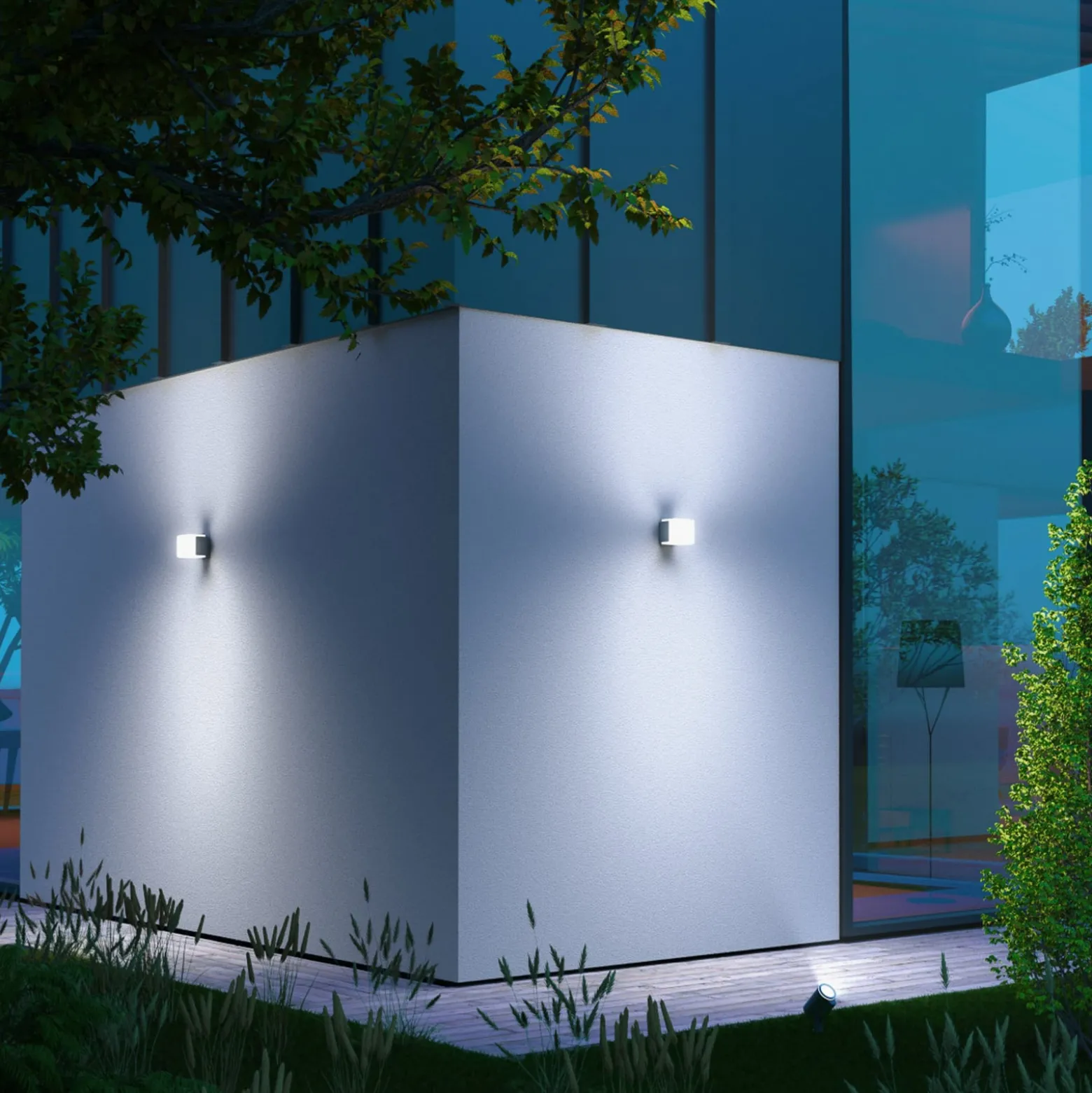 STEINEL L 835 SC Sensor-Außenwandlampe silber