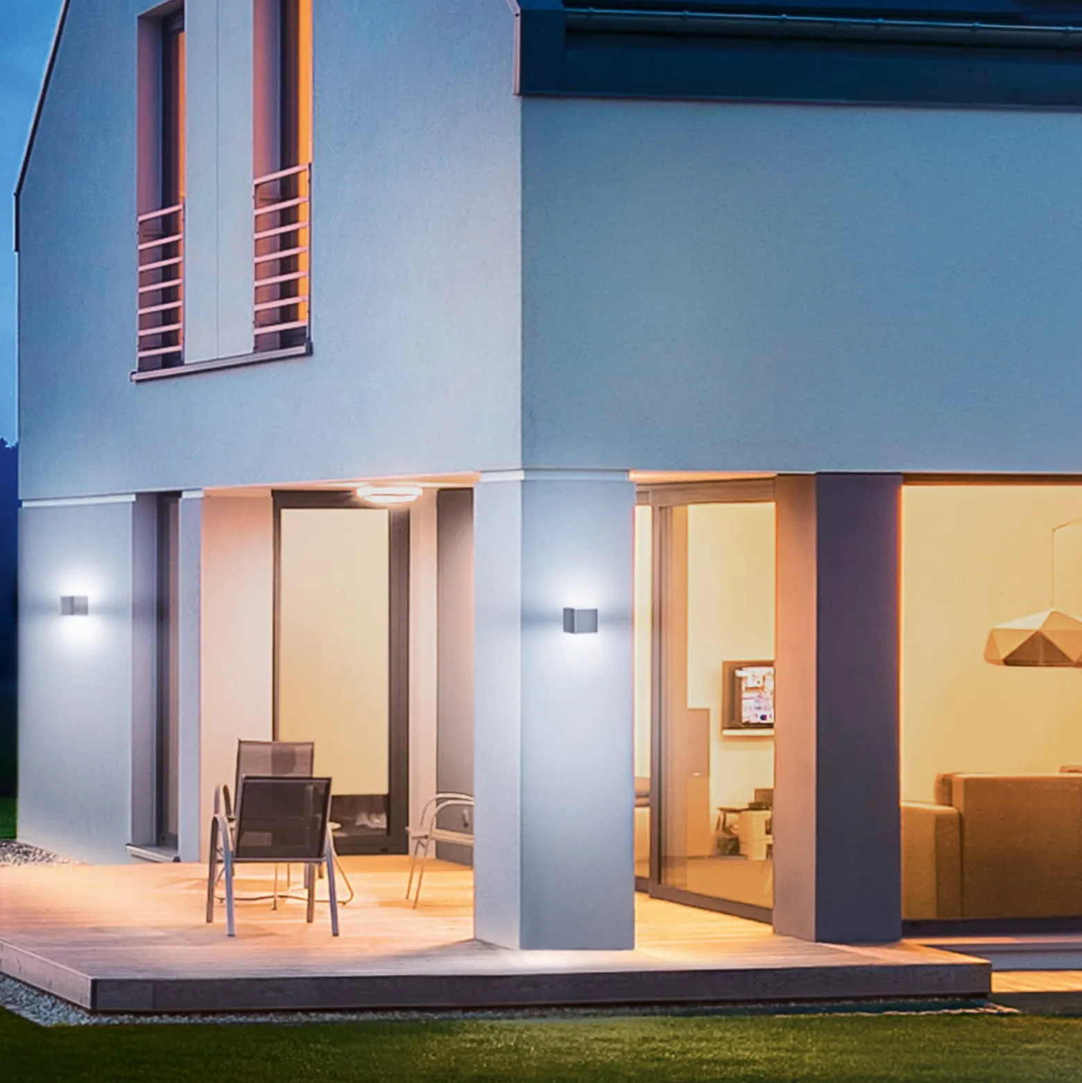 STEINEL L 835 SC Sensor-Außenwandlampe silber