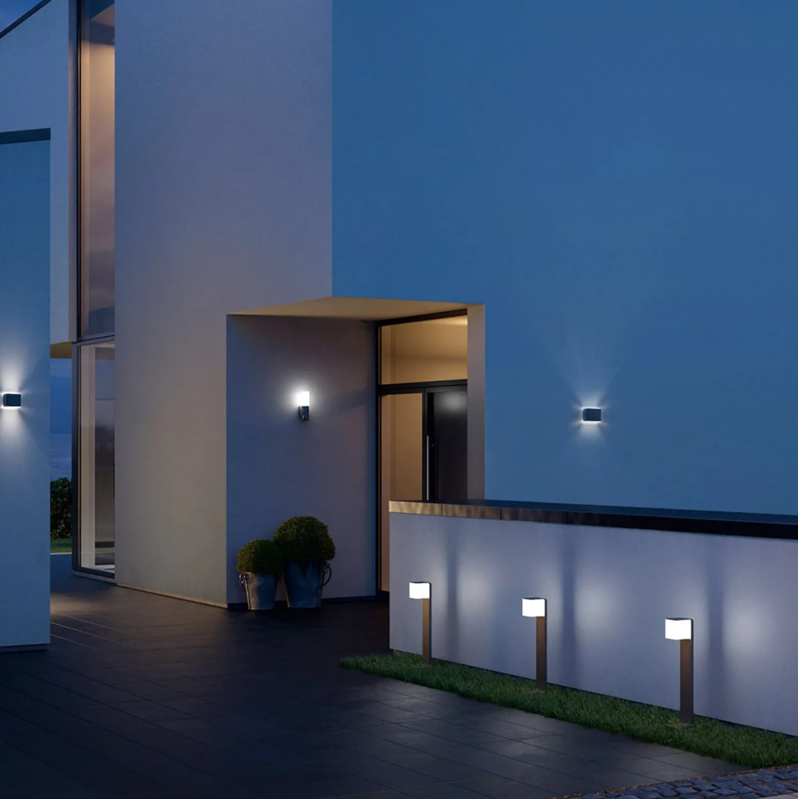 STEINEL L 835 SC Sensor-Außenwandlampe silber