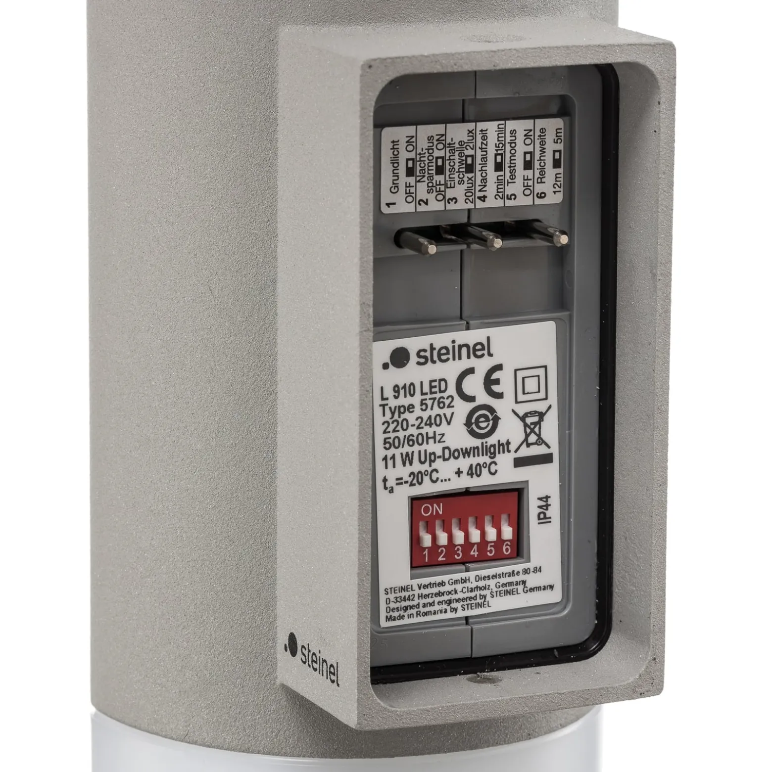 STEINEL L 910 S LED-Sensor-Außenwandleuchte silber