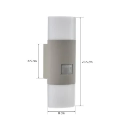 STEINEL L 910 S LED-Sensor-Außenwandleuchte silber