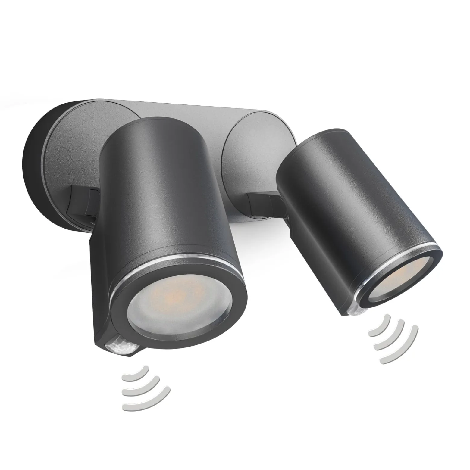 STEINEL Sensor-Außenstrahler One S, 2-flg. anthrazit, IP44