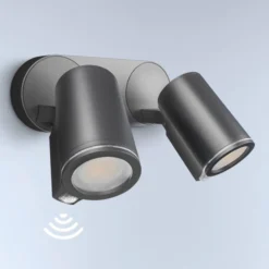 STEINEL Sensor-Außenstrahler One S, 2-flg. anthrazit, IP44