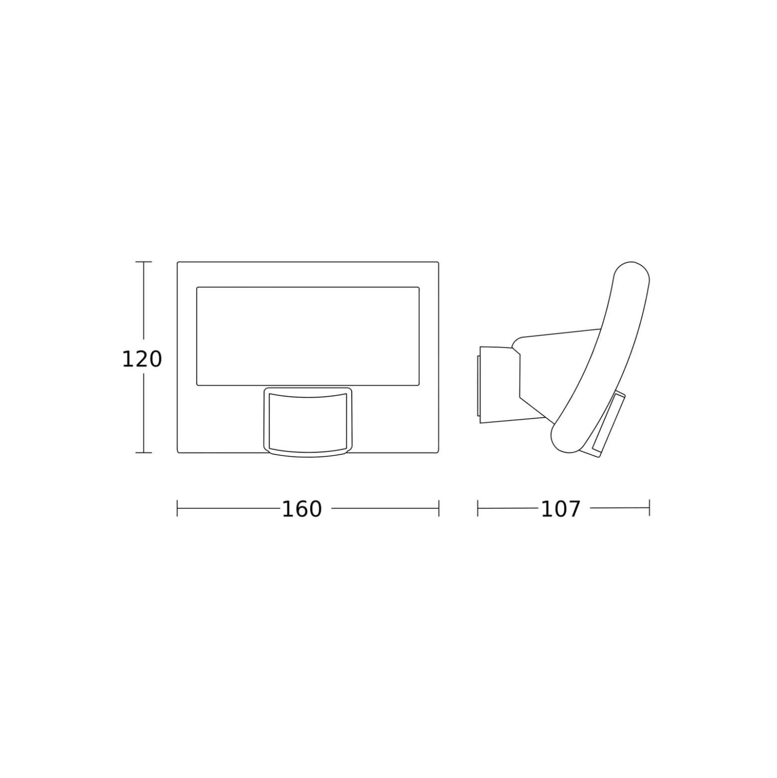 STEINEL XLED curved S Außenstrahler anthrazit
