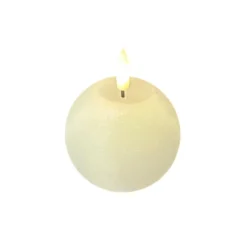 STERNTALER LED-Wachskerze, weiß, Höhe 9 cm, Kugel, Batterie