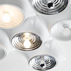 Stilnovo Deckenlampe Goletta, weiß glänzend/weiß, 36 cm