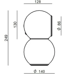Stilnovo Gravitino LED-Tischlampe mit Magnet, weiß