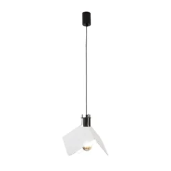 Stilnovo Hängelampe Triedo, weiß, Länge 29 cm, Metall