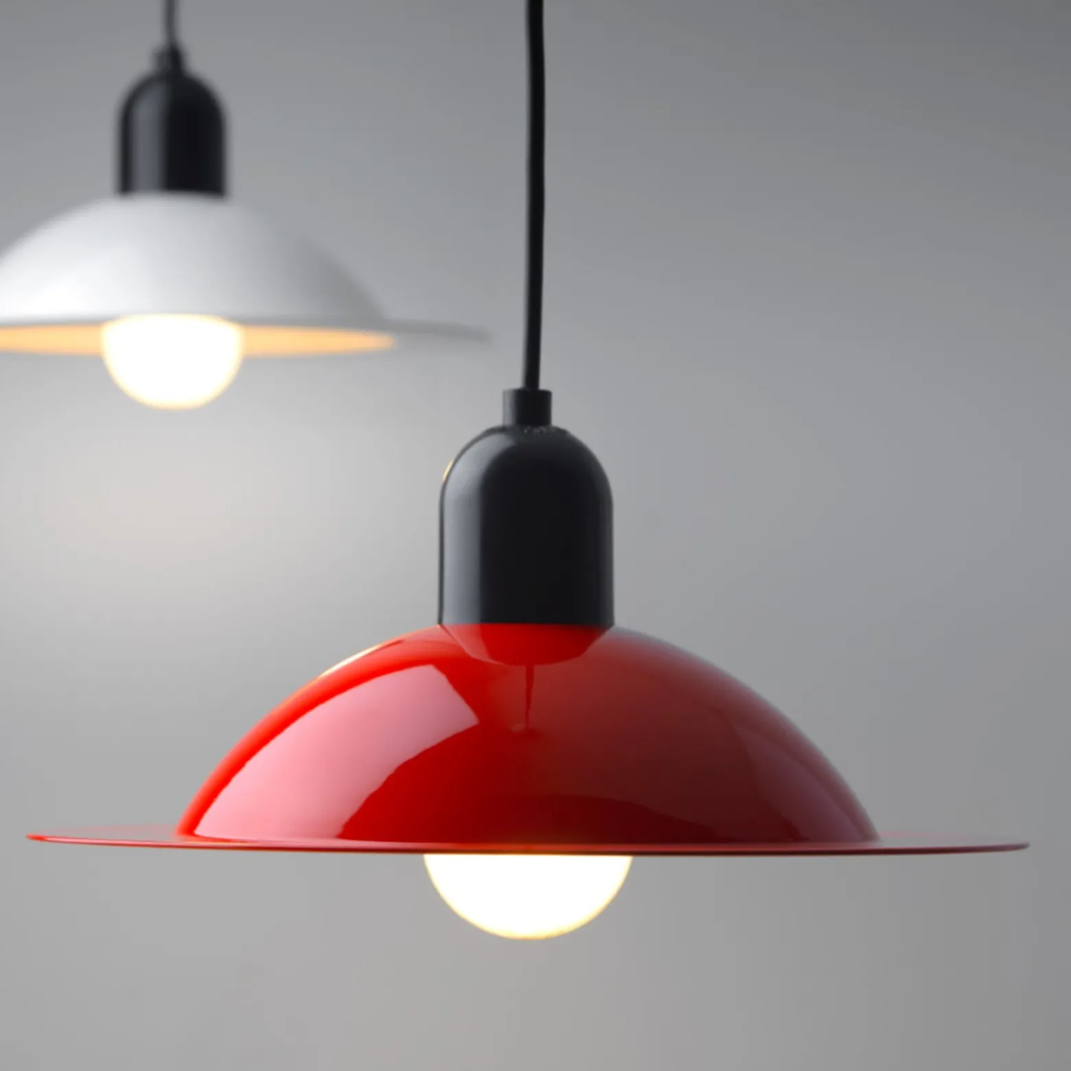 Stilnovo Lampiatta LED-Hängelampe, Ø 50cm, koralle