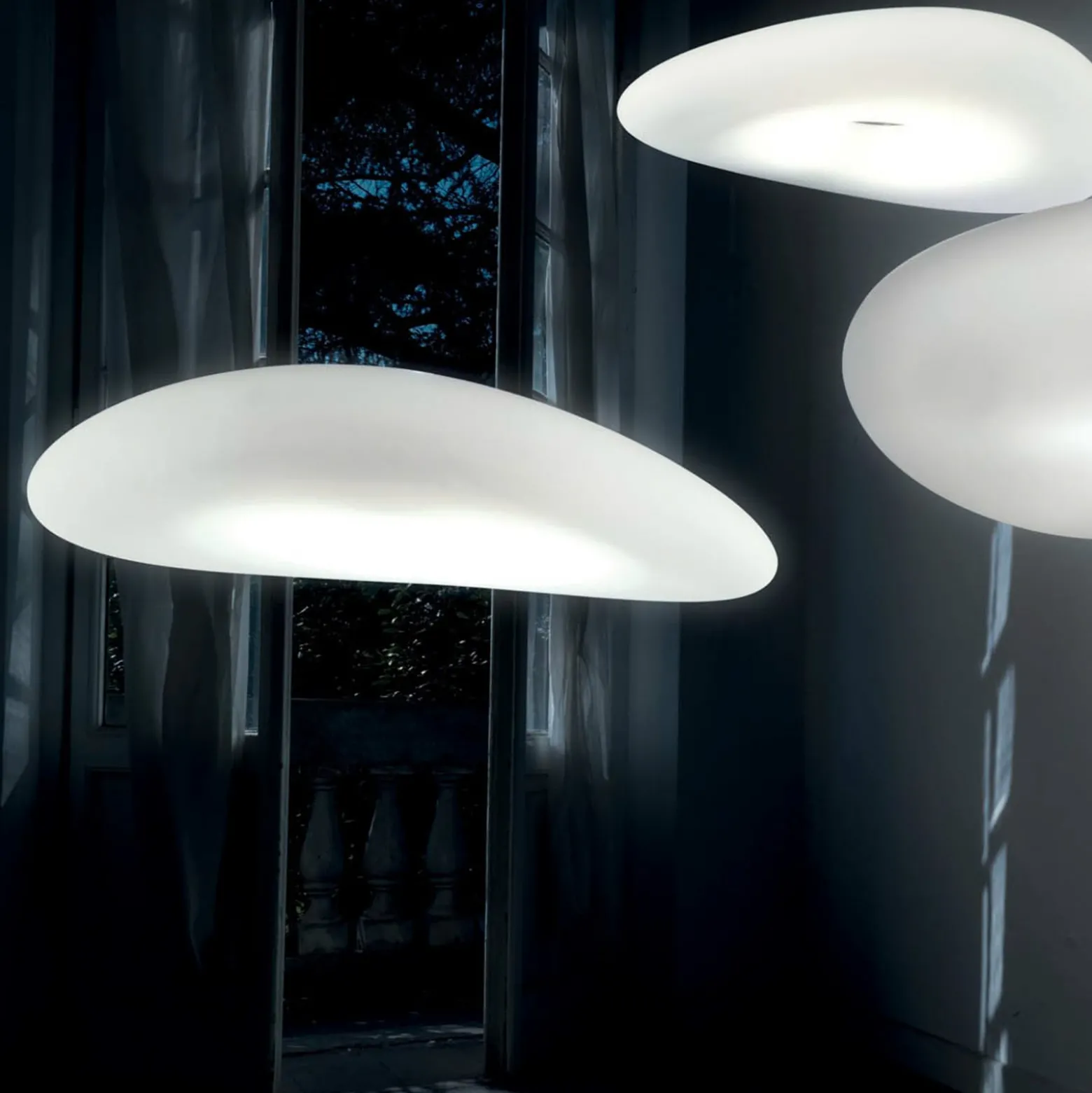 Stilnovo Mr. Magoo LED-Hängeleuchte, Phase, Ø 76cm