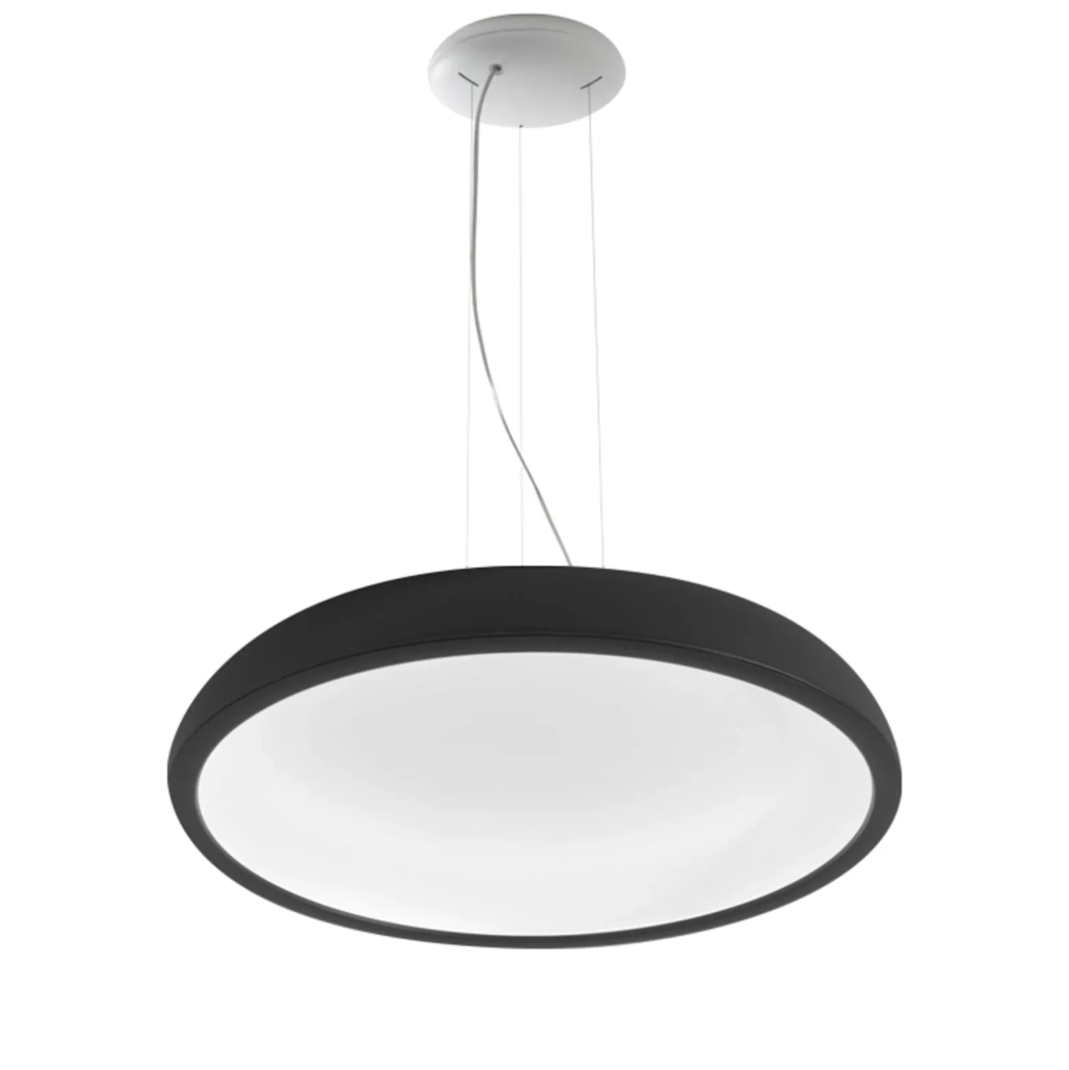 Stilnovo Reflexio LED-Hängeleuchte, Ø65cm, schwarz
