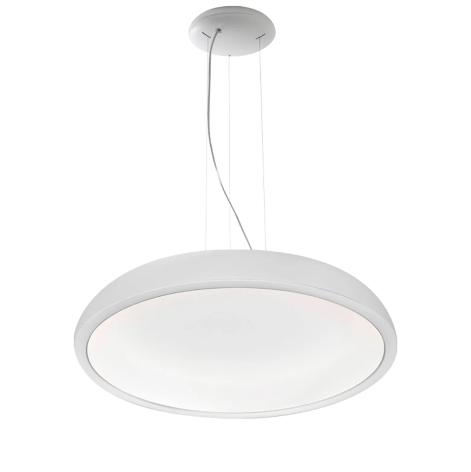 Stilnovo Reflexio LED-Hängeleuchte, Ø65cm, weiß