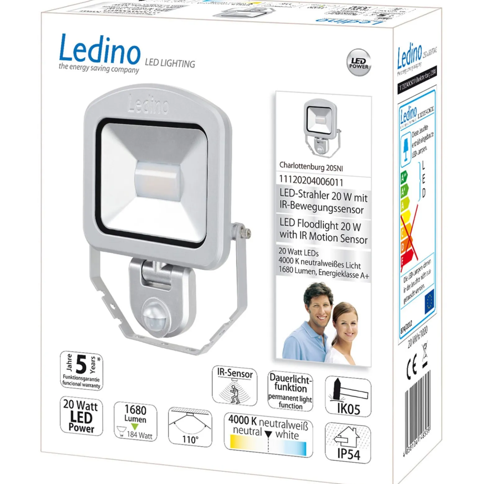 Strahler Charlottenburg Sensor silber 20W 4.000K