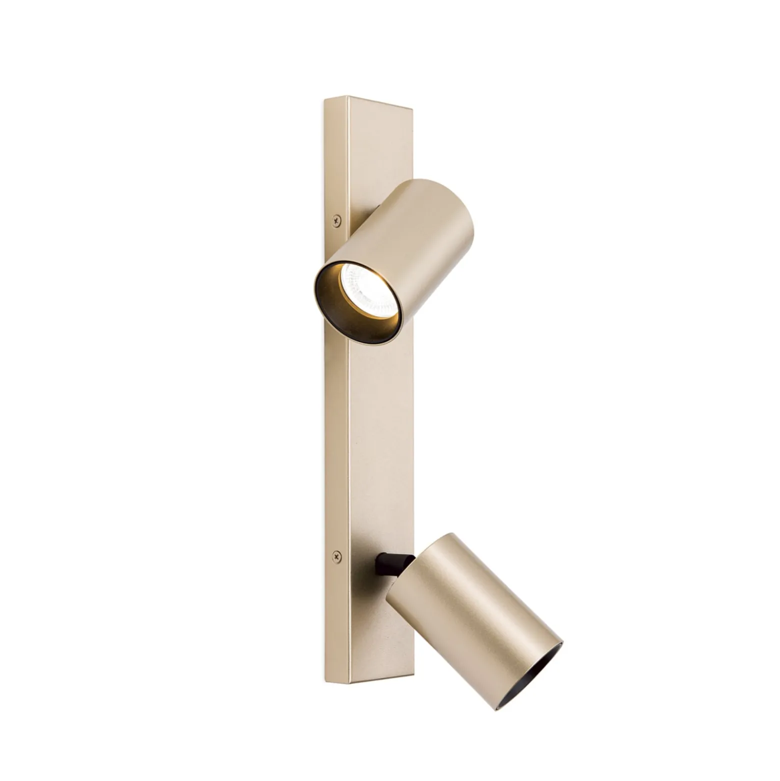 Strahler Sean, 2-flg., goldfarben, Metall, schwenkbar