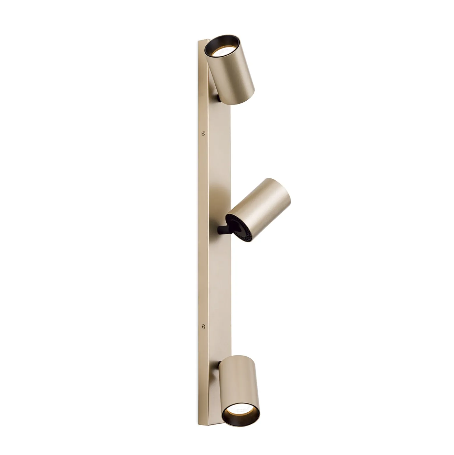 Strahler Sean, 3-flg., goldfarben, Metall, schwenkbar