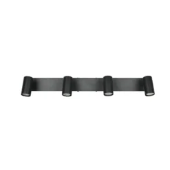 Strahler Taryn, schwarz matt, Länge 62 cm, 4-flg., Mini-GU10
