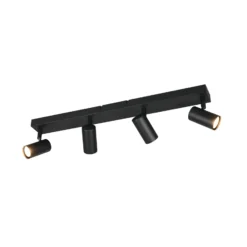 Strahler Taryn, schwarz matt, Länge 62 cm, 4-flg., Mini-GU10