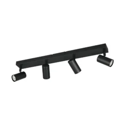 Strahler Taryn, schwarz matt, Länge 62 cm, 4-flg., Mini-GU10