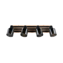 Strahler Travia, Länge 65 cm, 4-flammig, schwarz/rauchgrau