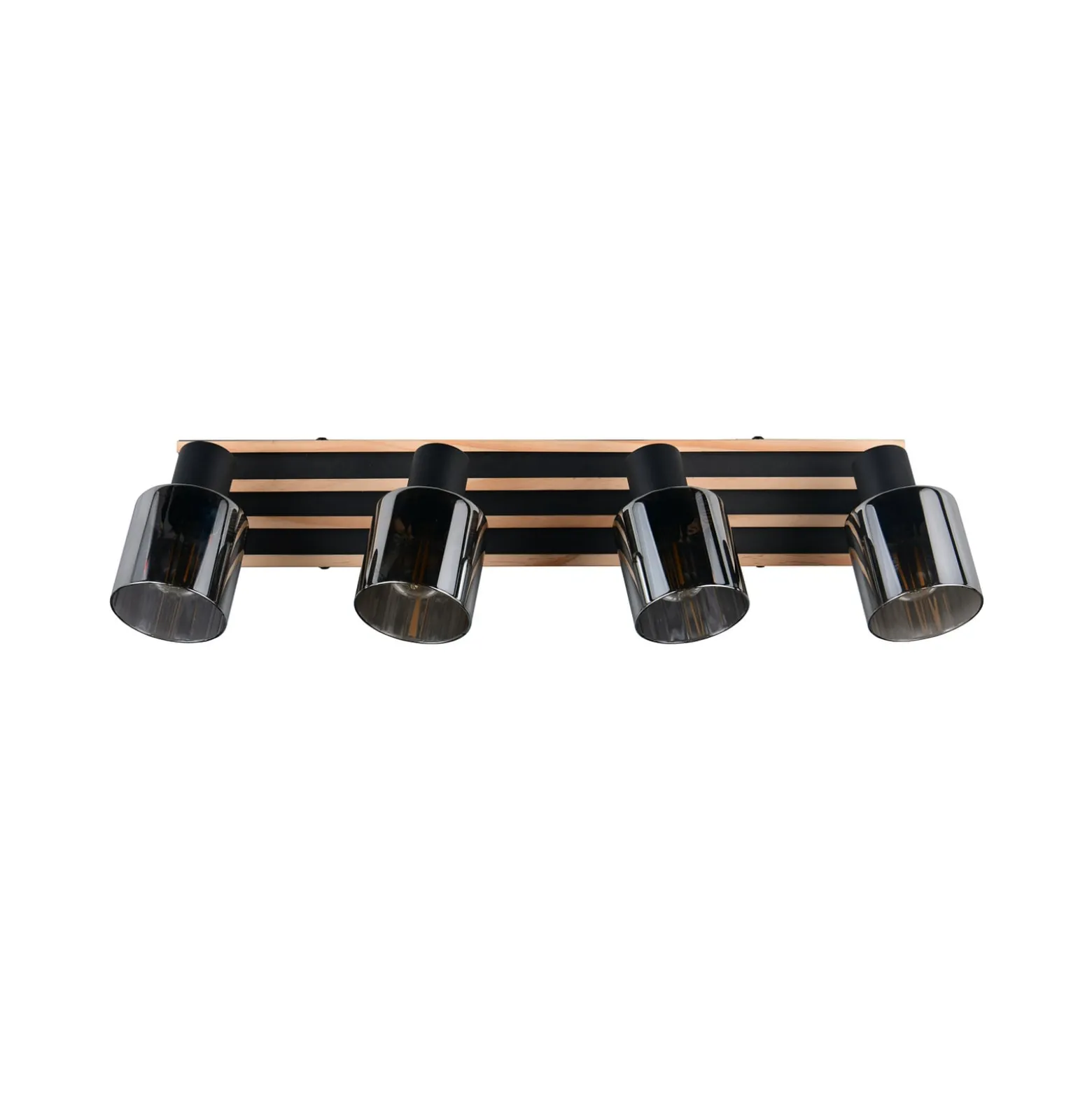 Strahler Travia, Länge 65 cm, 4-flammig, schwarz/rauchgrau