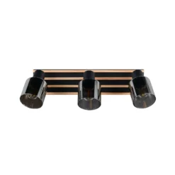 Strahler Travia, Länge 53 cm, 3-flammig, schwarz/rauchgrau