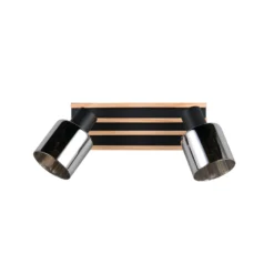 Strahler Travia, Länge 39 cm, 2-flammig, schwarz/rauchgrau