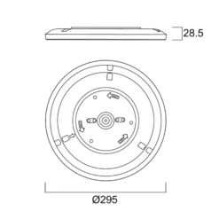 Sylvania LED-Deckenlampe SylRadiance, Ø 30 cm weiß PMMA IP54