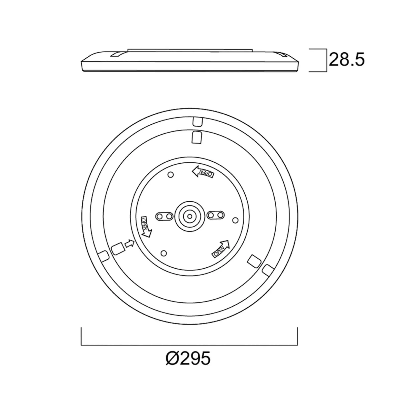 Sylvania LED-Deckenlampe SylRadiance, Ø 30 cm weiß PMMA IP54