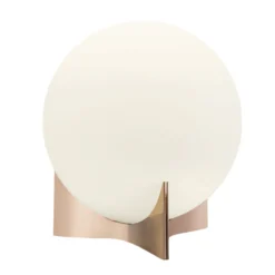 Terzani Tischleuchte Oscar, roségold, Ø 20 cm, Opalglas