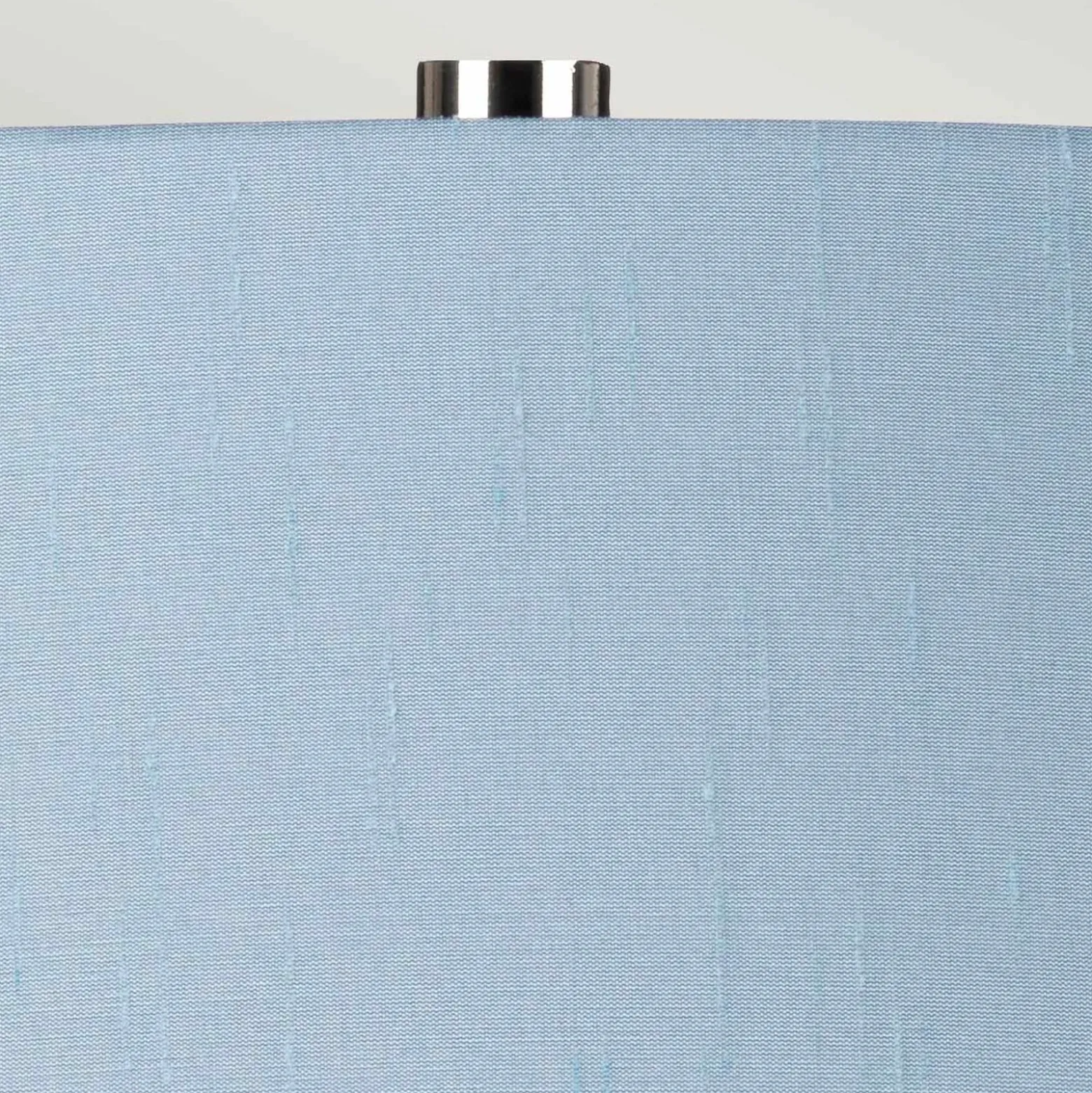 Textil-Tischlampe Isla nickel poliert/blau