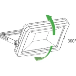 Theben LED-Außenstrahler theLeda B100L W, weiß, 3000K, 100 W