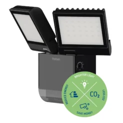 Theben LED-Außenwandleuchte theLeda S17-100, schwarz Sensor