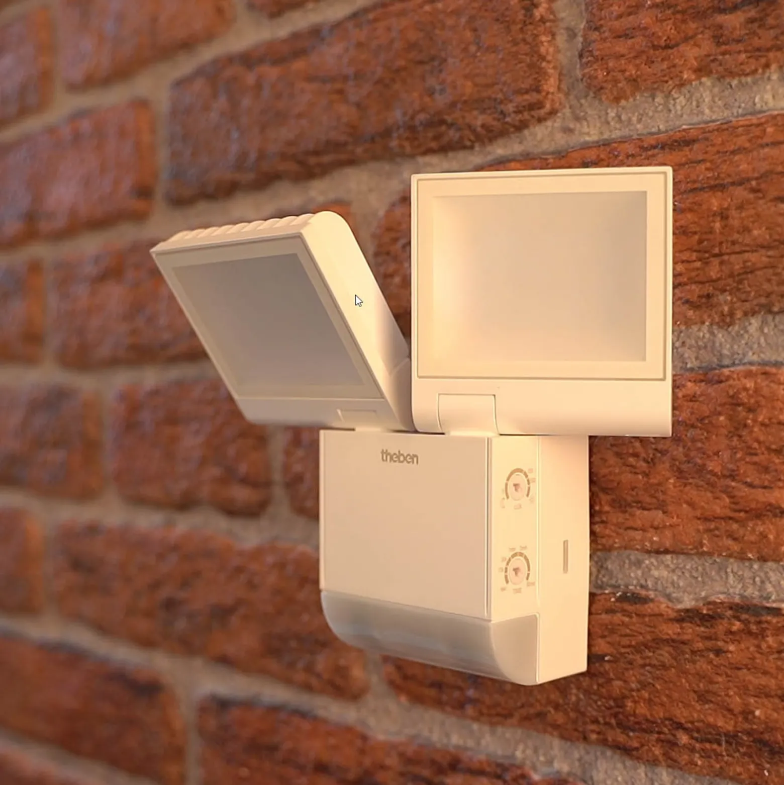 Theben LED-Außenwandleuchte theLeda S17-100, weiß, Sensor
