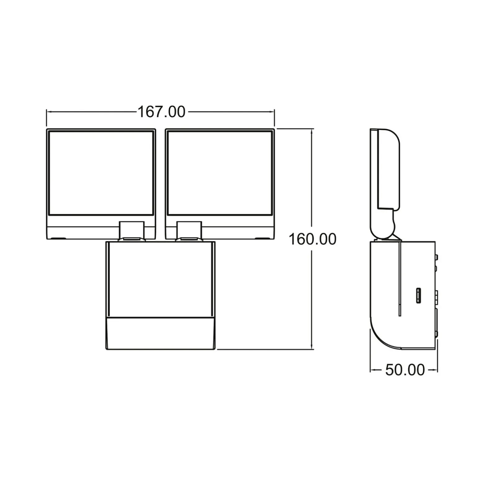 Theben LED-Außenwandleuchte theLeda S17-100, weiß, Sensor
