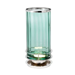 Tischlampe Arno, grün, nickel poliert