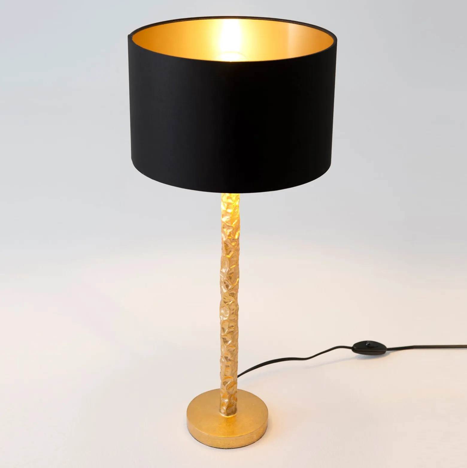 Tischlampe Cancelliere Rotonda schwarz/gold 57 cm