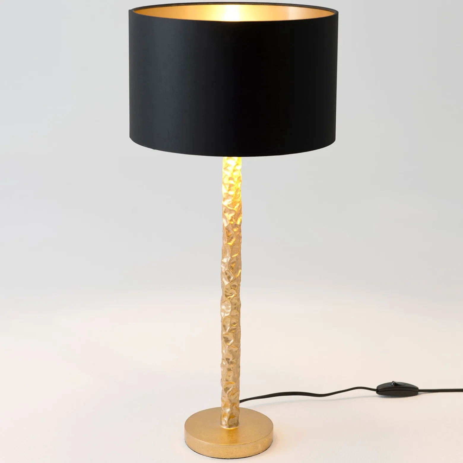 Tischlampe Cancelliere Rotonda schwarz/gold 57 cm